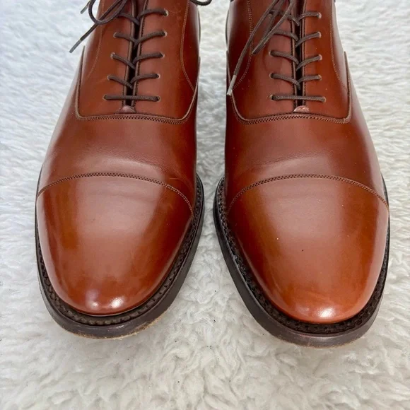 Calzoleria Harris Firenze Rich Brown Leather Oxfords size 9 - Picture 4 of 14